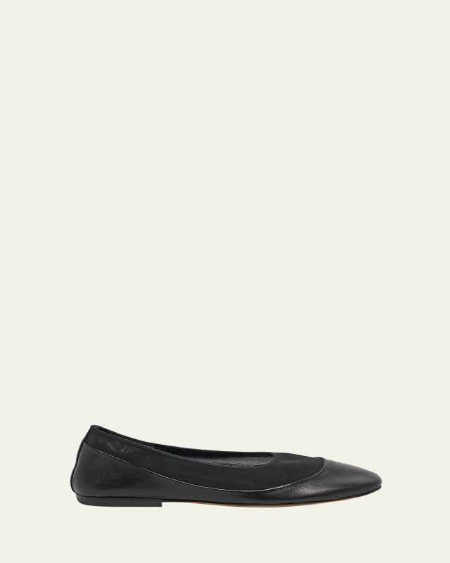 Glove Lambskin Leather Ballerina Flats